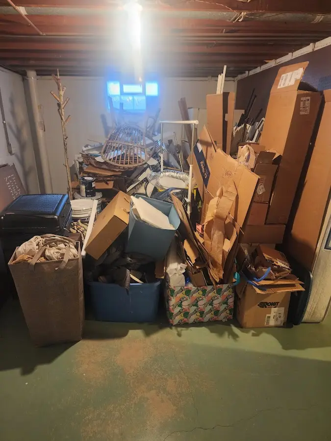 Roll-off dumpster container at job site for Yard Waste Dumpster Rental in Mansfield